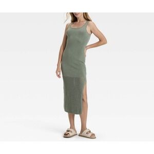 Women's Midi Sweater‎ Dress Green maxi small- Universal Thread New